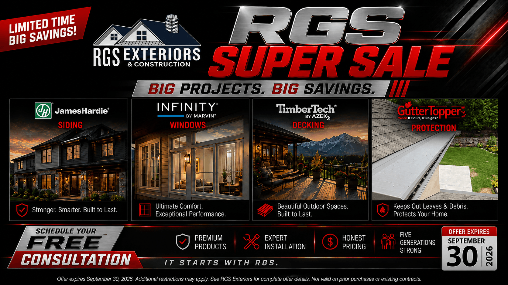 Sept Super Sale at RGS Exteriors